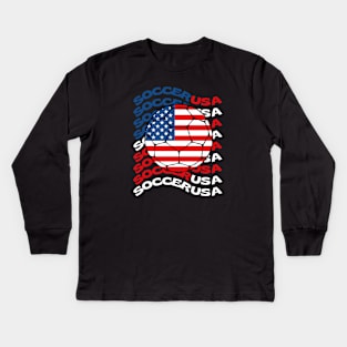 Soccer USA Ball Kids Long Sleeve T-Shirt